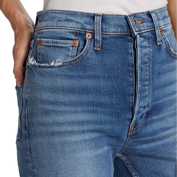 NWT ✨RE/DONE✨ '70s Ultra High Rise Wide Leg Jeans in Indigo Storm Sz 26, 29 - Picture 9 of 16